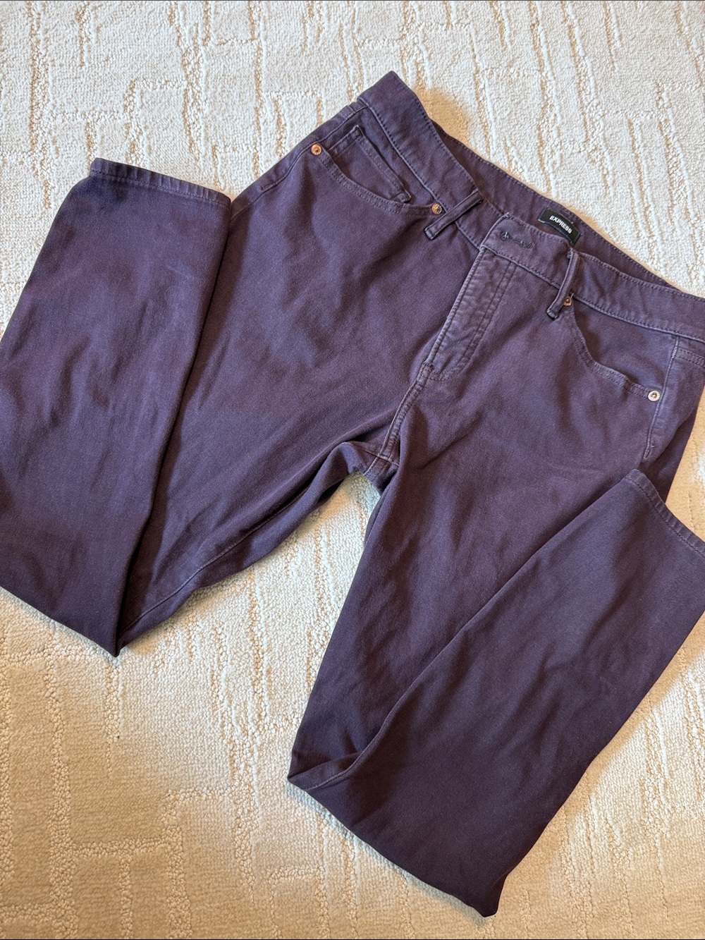 Express Women's Skinny Pants in Deep Purple